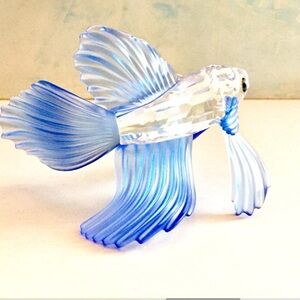 Swarovski crystal figurine Siamese Fighting Fish Blue 236718 Mint without box